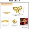Shiny Metal Bow Napkin Ring Holder Elegant Table Setting Alloy Decor Reusable for Wedding Banquet Dinner Parties