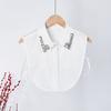 1 Stück Revers Falscher Kragen Vintage Abnehmbarer Hemdkragen für Damen Bluse Pullover Falscher Kragen Revers Oberteil Halsbekleidung Krawatten