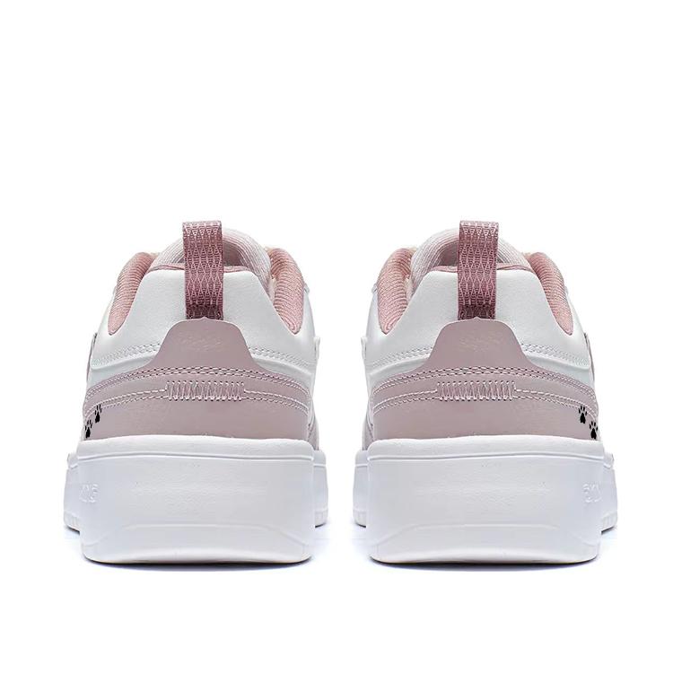 Li Ning Sycee 2 Slip Resistant, Abrasion Resistant, Height Increasing Low top Skateboard Shoes Women's White Pink AGCT340-1(Team56-)