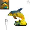 Animal Table Lamp Series,Stained Glass Cat,Dragon,Wolf,Horse,Owl,Dolphin,Turtle,Elephant,Mermaid Table Lamp Night Light