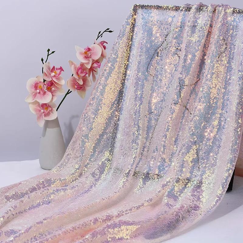 Tkaniny cekinowe i zagęszczone tkaniny siatkowe 100x150cm są używane do odzieży bankietowej, dekoracji scenicznych i tkanin DIY do sesji zdjęciowych