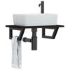 VidaXL Wall-mounted Vanity Shelf Steel and Solid Oak Wood 3302583