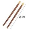 Chicken Wing Wood Chopsticks for Home Use Hotel High Grade Solid Wood Chopsticks Set Metal Head Lacquerless Waxless Chopsticks