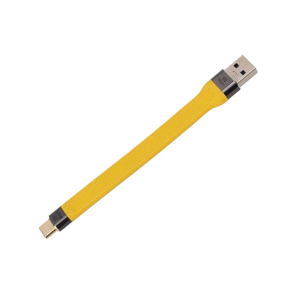 Short USB A to USB C Cable Portable Small FPC Flexible Cable PD 100w 5A 10Gbps Fast Charging Short USB C Cable