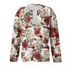 Women's Fashion Christmas Printed Long Sleeve Knitted Cardigan Button Down Jacket
