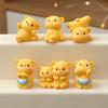 Yellow Cartoon Bear Resin Desk Decor With Cute Design For Kids And Collectors