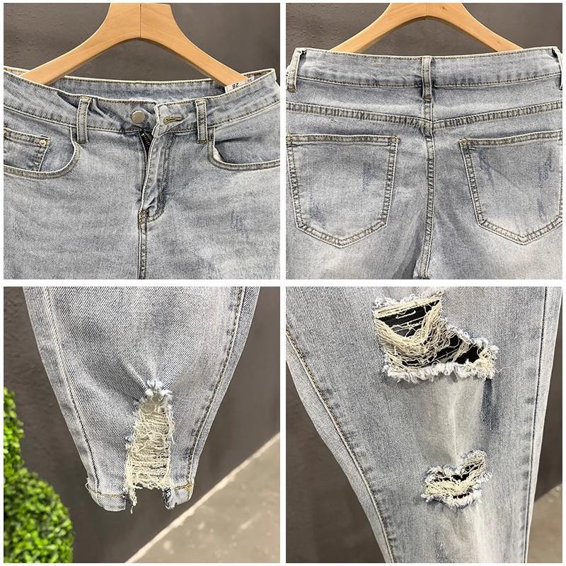 2025 Summer New Vintage Distressed Stretch Slim Fit Mid-Waist Skinny Jeans for Men