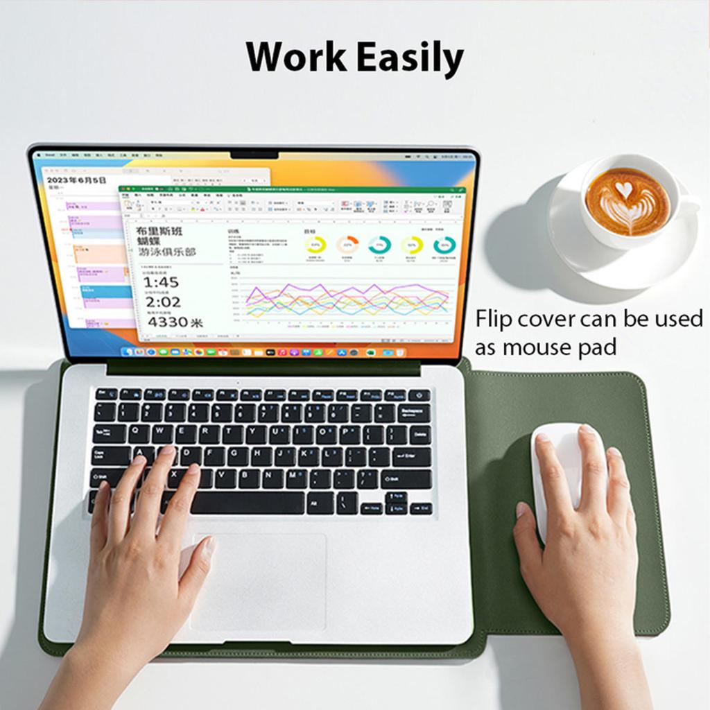 Laptop Sleeve Case Shockproof Ultra Thin PU Leather Ultrabook Cover Notebook Bag Protective Pouch