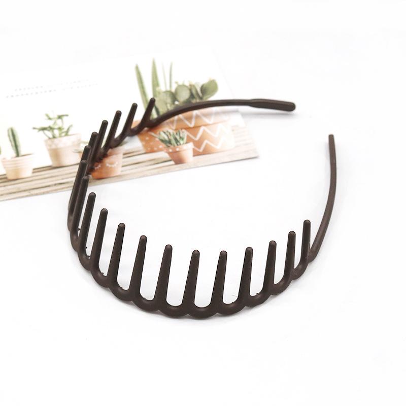 Buntes, wellenförmiges koreanisches Zahnkamm-Haarband - Rutschfest, schonend zum Haar, Bequemer Sitz, Ideal zum Bändigen von Babyhaaren.