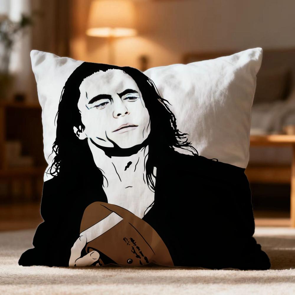 Hot T-TThe Room Cushion Cover Soft Washable Pillow Case Multi-Scene for Couch Bed Travel Office Use