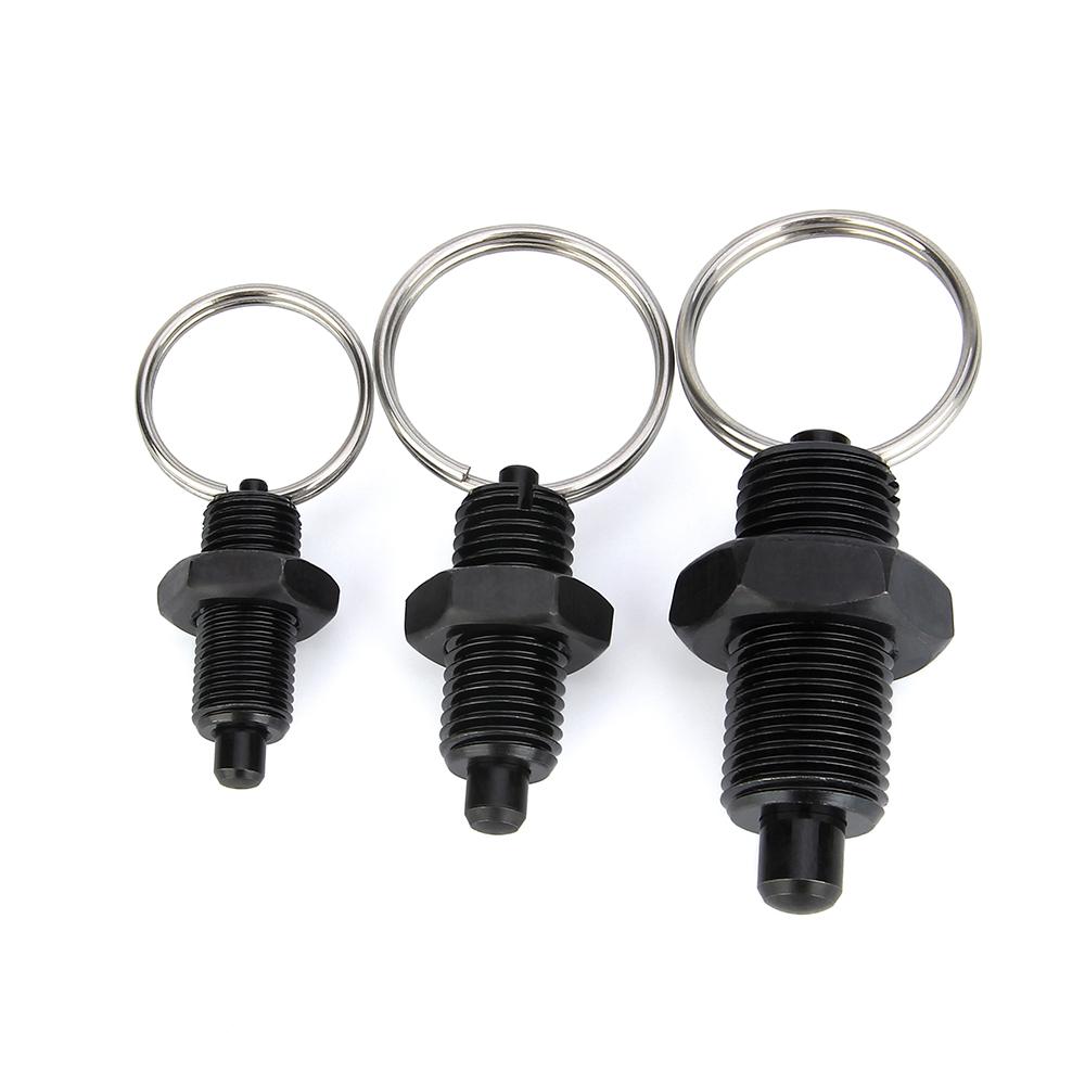Factory Outlet M8/10/12/16/20mm Stainless Steel/ Carbon Steel Retractable Index Plungers Pull Ring Locating Pins With Lock Nuts