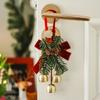 Red Christmas Chime Bell Green Pine Cone Bell Pendant  Holiday Party Ornament
