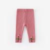 Herbst 2025 Baby Strampler mit floralem Kragen & bestickte Leggings Set
