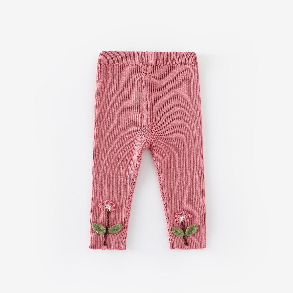 Herbst 2025 Baby Strampler mit floralem Kragen & bestickte Leggings Set