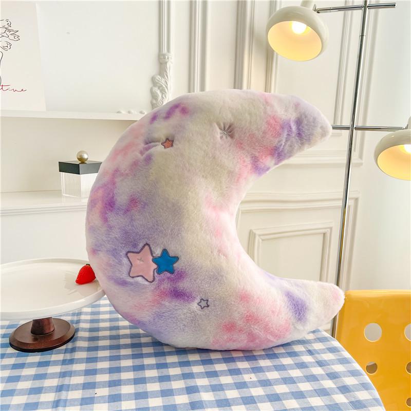 Cute Moon and Star Plush Throw Pillow for Girls Sofa Bedside Car Lumbar Support and Soft Furnishings 50 cm фиолетовый 1160₽