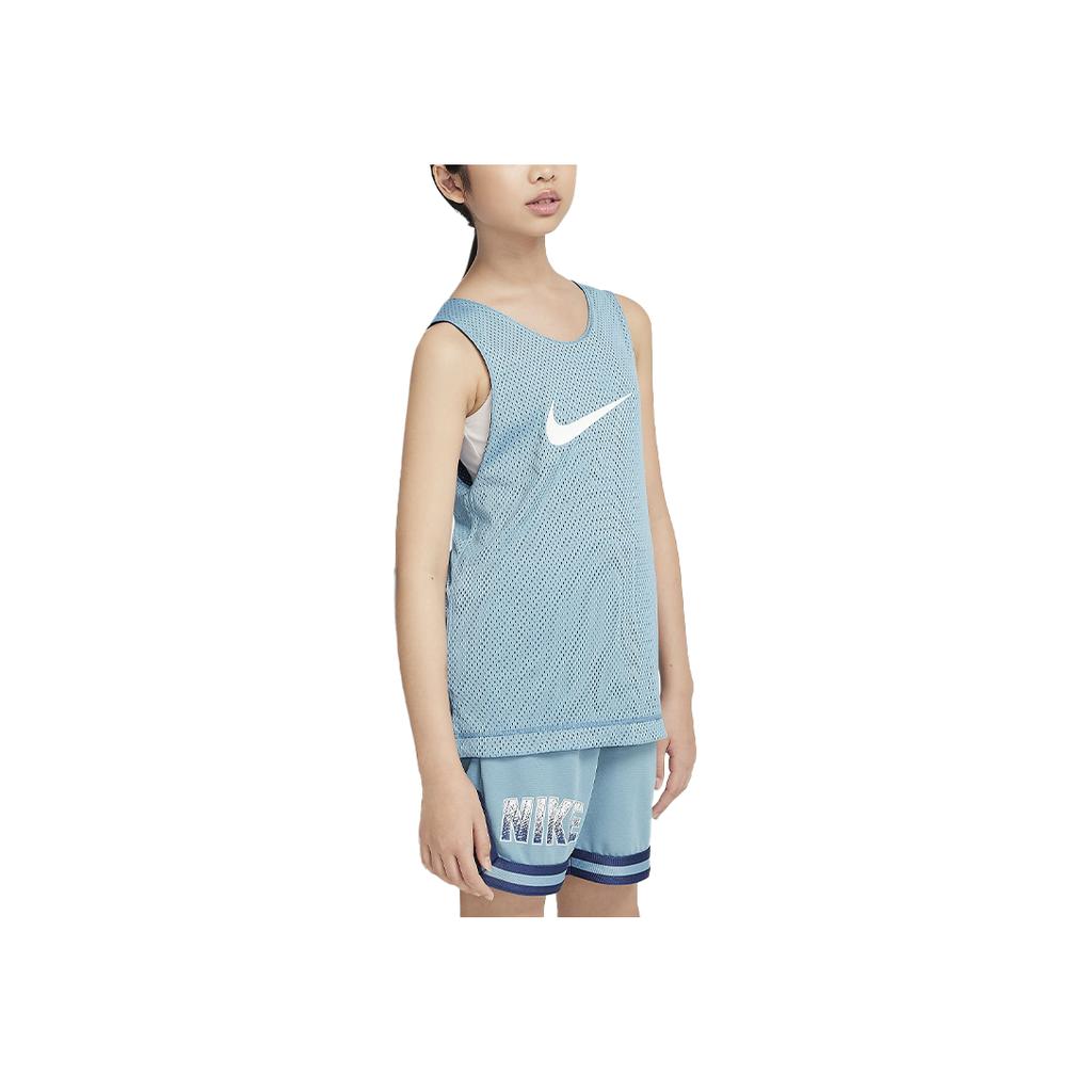 Nike Dri-Fit Reversible Jersey Loose Fashion Soft Double-Sided Wear Kids Tops Mystery-Navy FZ5242-461