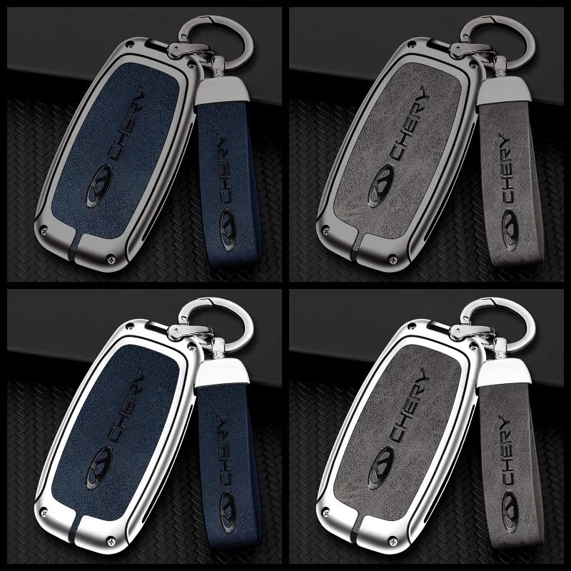 Zinc Alloy Car Key Case Cover for Chery Tiggo 8Pro 7Plus Arrizo 8 5GT Omenda Remote Keychain Keyless Interior Accessories