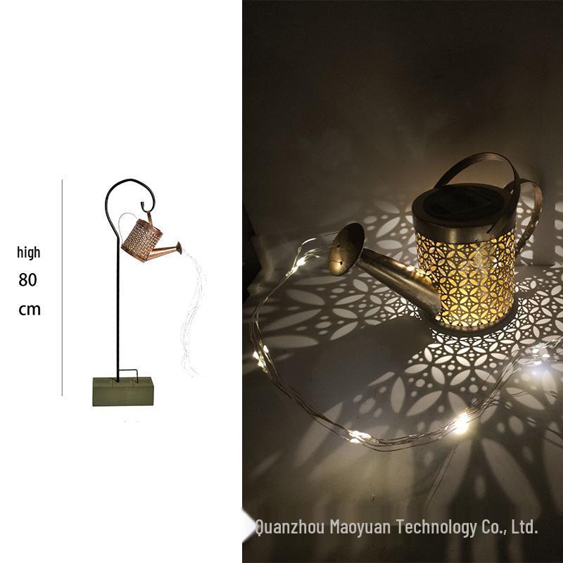 Solar-Powered Waterproof Hanging Garden Lantern with Light and Shadow Effect