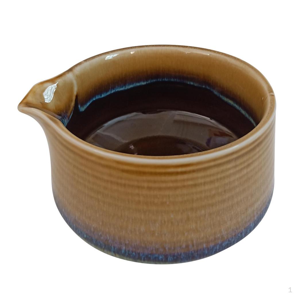 Ceramic Bowl for Matcha Preparation with Spout, Ideal Tea Gatherings