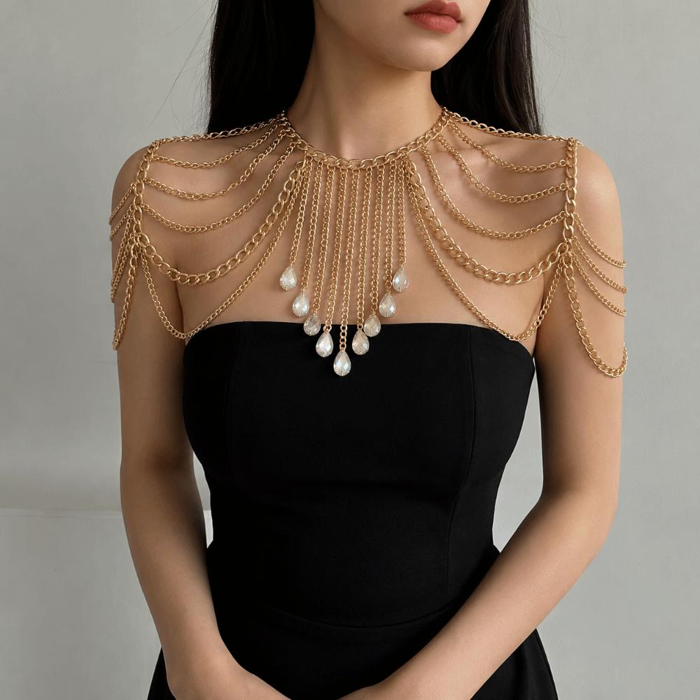 Multi-layer Women Shoulder Chain Gold/Silver Shoulder Body Chain Events