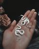 New Creative Gothic Large Hollowed-out Spirit Snake Stars Moon Stainless Steel Dangle Earrings for Women Hallowmas Jewelry Gifts
