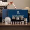 Sterling Silver Dunhuang Ten Thousand Buddhas Tea Set: Luxury Gift Box for New Year, Birthdays & Elders