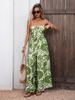 2026 Spring/Summer Holiday Style Sleeveless Bowknot Printed Jumpsuit for Women