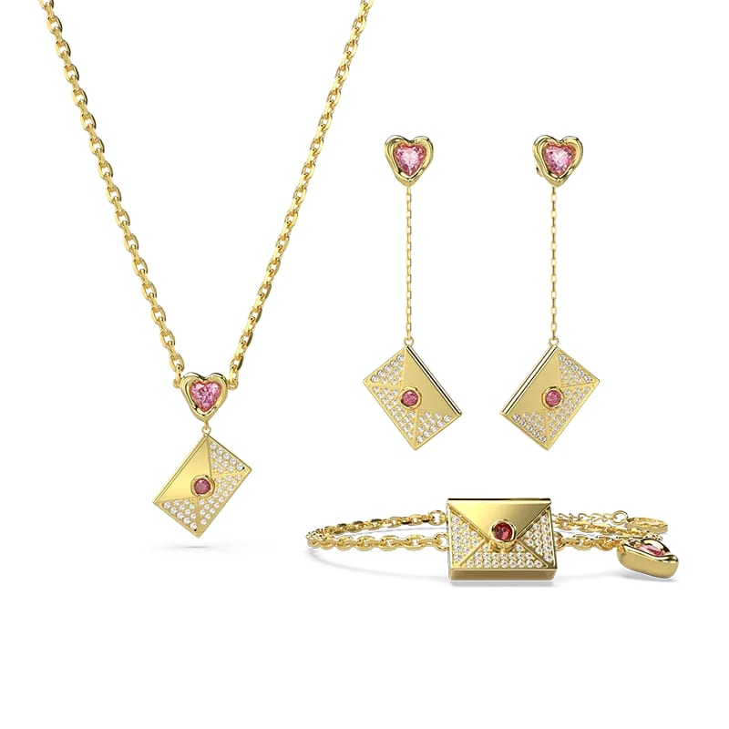 Swarovski Cubic Zirconia, Faux Crystal, Gold