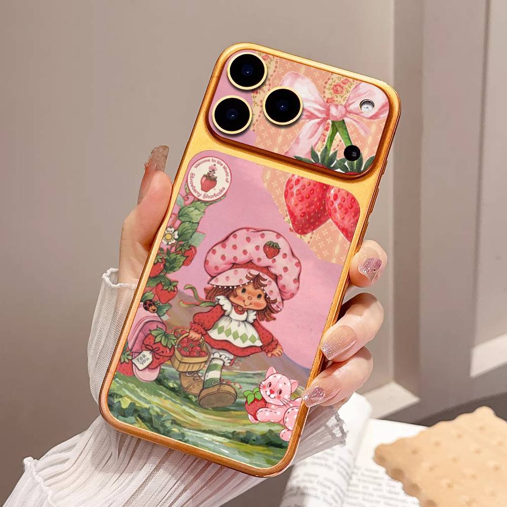Animated S-Strawberry S-Shortcake For IPhone 17 Pro 17 Pro Max Rear Skin Wrap Decal Protective Sticker