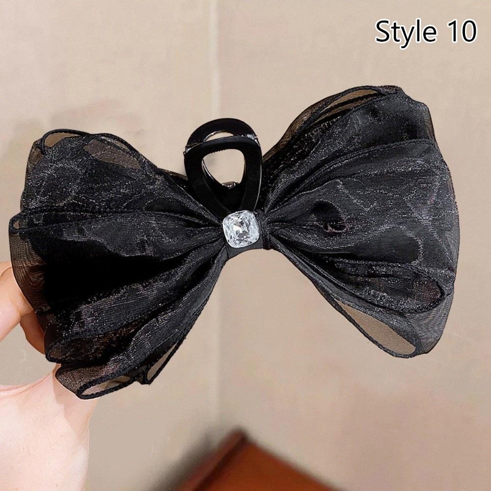 Retro Memorial Black Ostrich Hairpin Acrylic Hair Clip New Shark Clip  Autumn Season 10