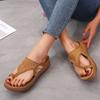 2026 Summer New Hot Women's Low Heeled Embroider Sandals Wedge Woman Shoes Cushion Comfort Flip Flops for Work Party Slippers
