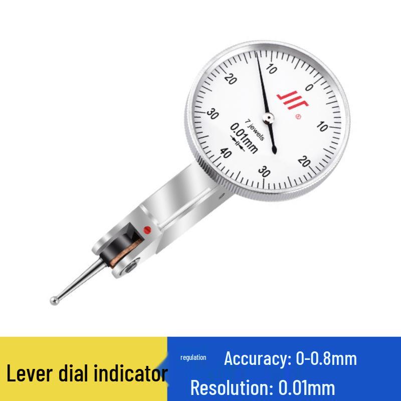 High-Precision Shockproof 0-0.8mm Lever Dial Indicator with 0-0.02mm Micrometer Calibration