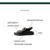 Fashion 2024 Summer Women Shoes Fashion Round Toe Thick Heel Women Sandals Split Leather Solid Sandals Platform Casual Roman Shoes Women