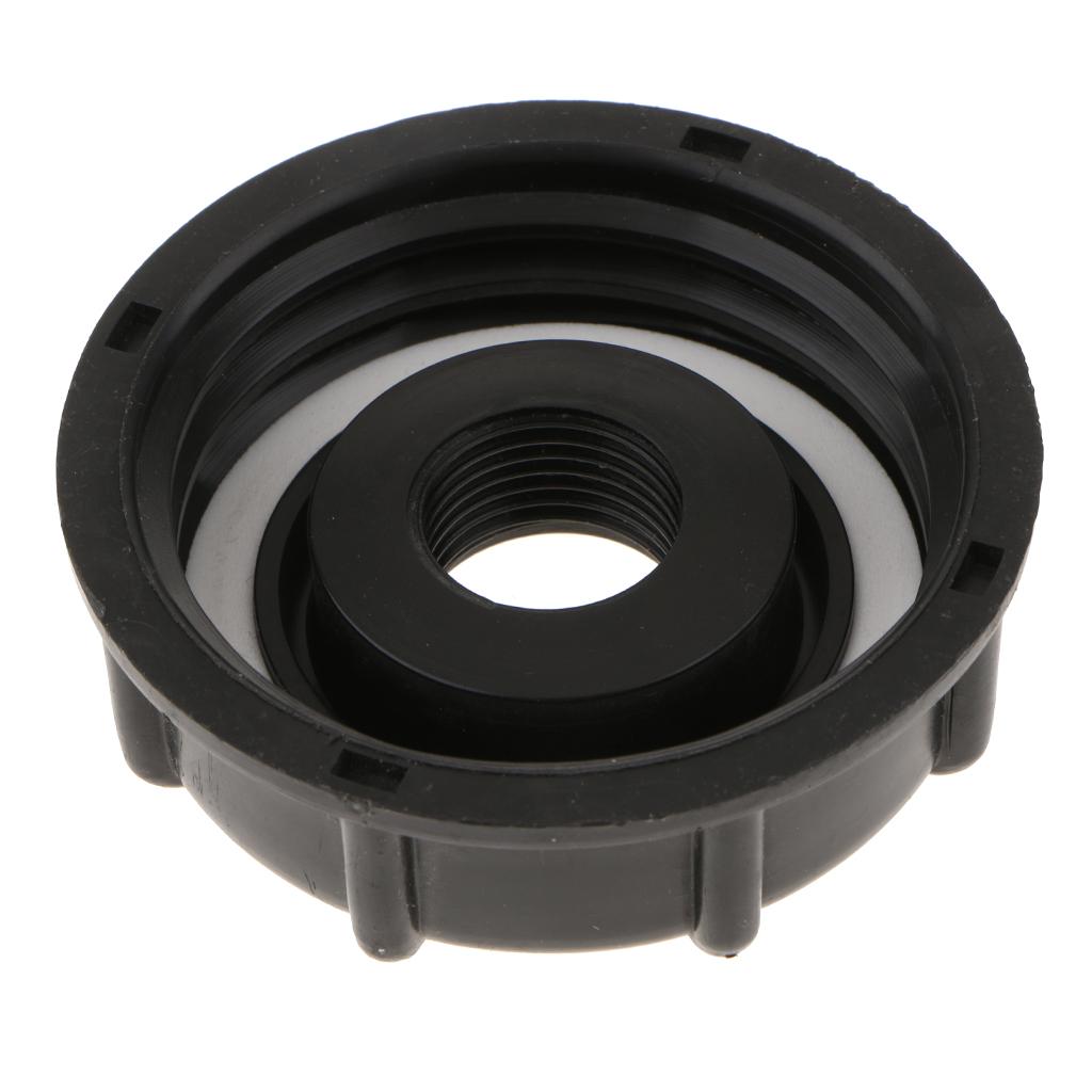 1000 Water Tote Tank Adapter Hose Cap 60mm Coarse Thread Outlet, 1/2inch+3/4inch=2PCS