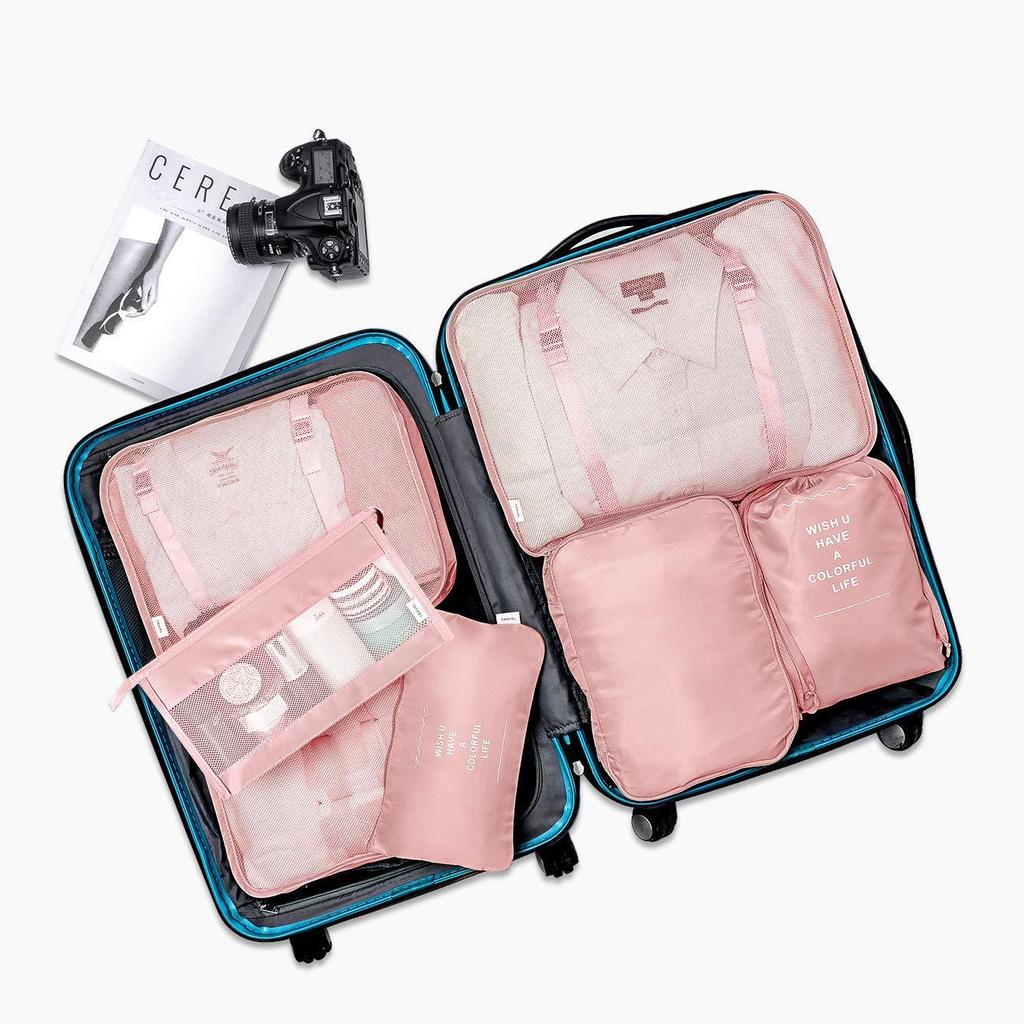 Travel Storage 7-Piece Set: Clothing Organizers for Suitcase