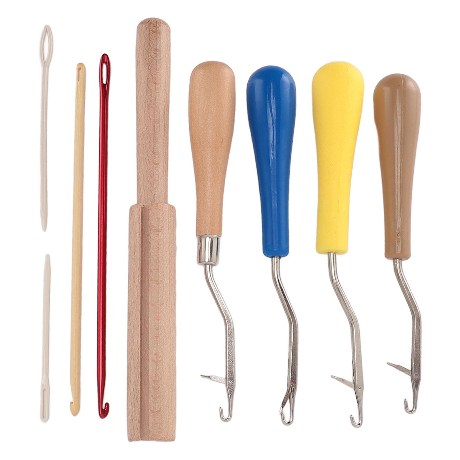 

Инструменты для крючков-защелок Набор изогнутых крючков-защелок Инструмент для вязания крючком для изготовления ковров DIY Craft Repair