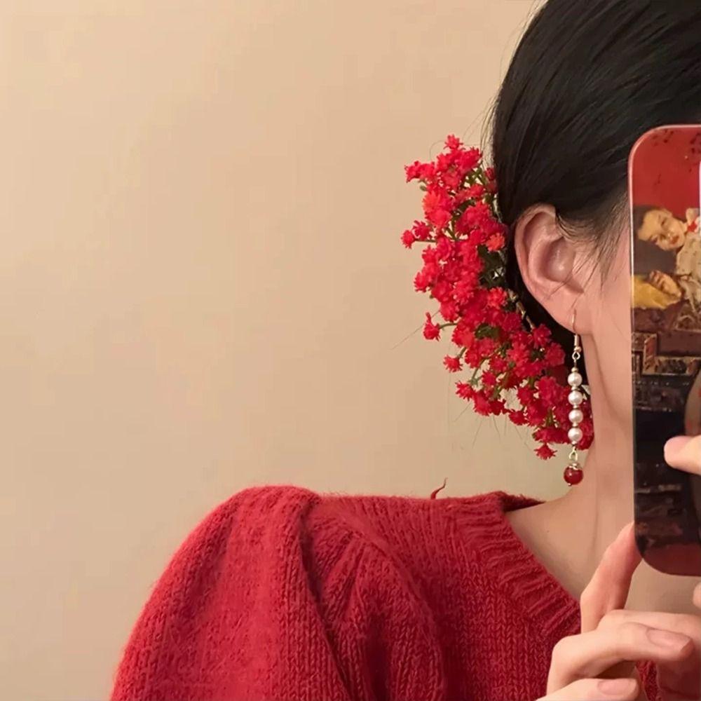 Sweet Chinese Style Side Clip Fairy Bride Hair Accessories Vintage Thai Hairpin Girls