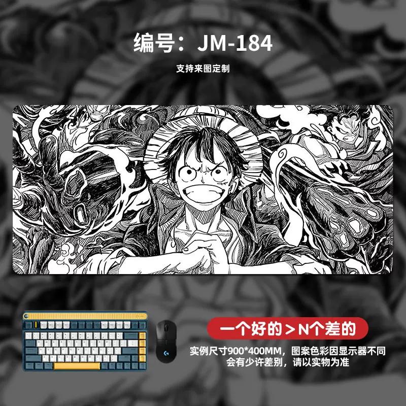 Tapis de Souris Haute Définition ONE PIECE Surdimensionné Animation Luffy Garçons Tapis de Table Gaming Pad Ordinateur Bureau Imperméable Antidérapant Cuir Tapis de Souris