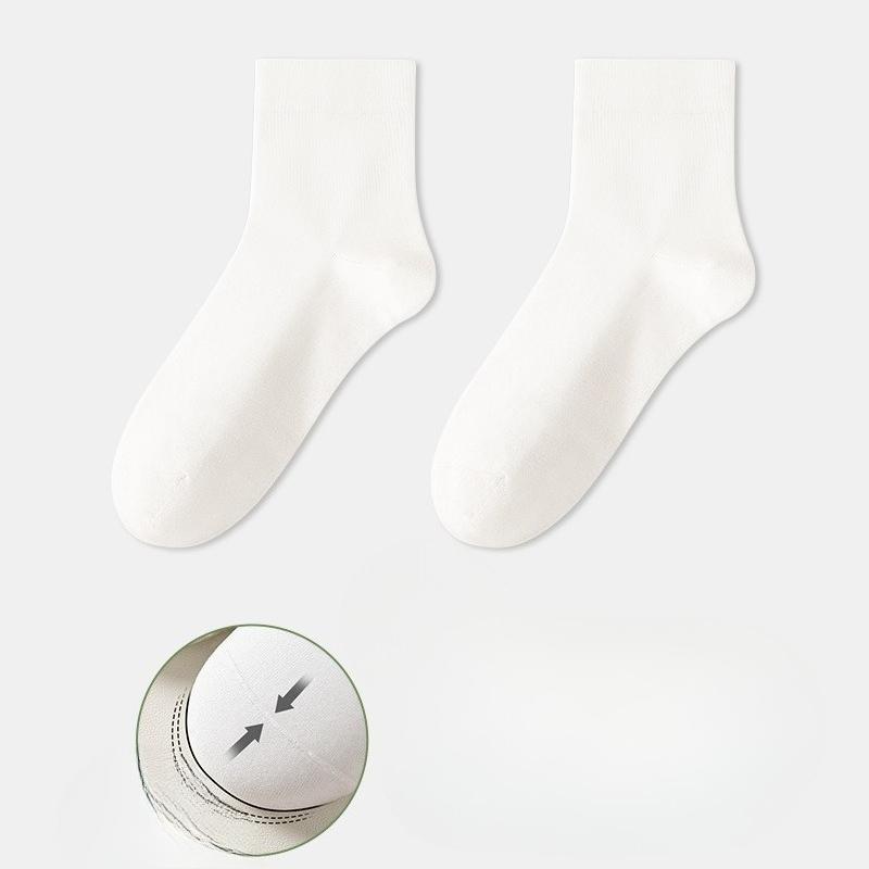 Female Spring and Autumn Deodorizing Sweat Absorbing Boneless Moon Tube Cotton Socks