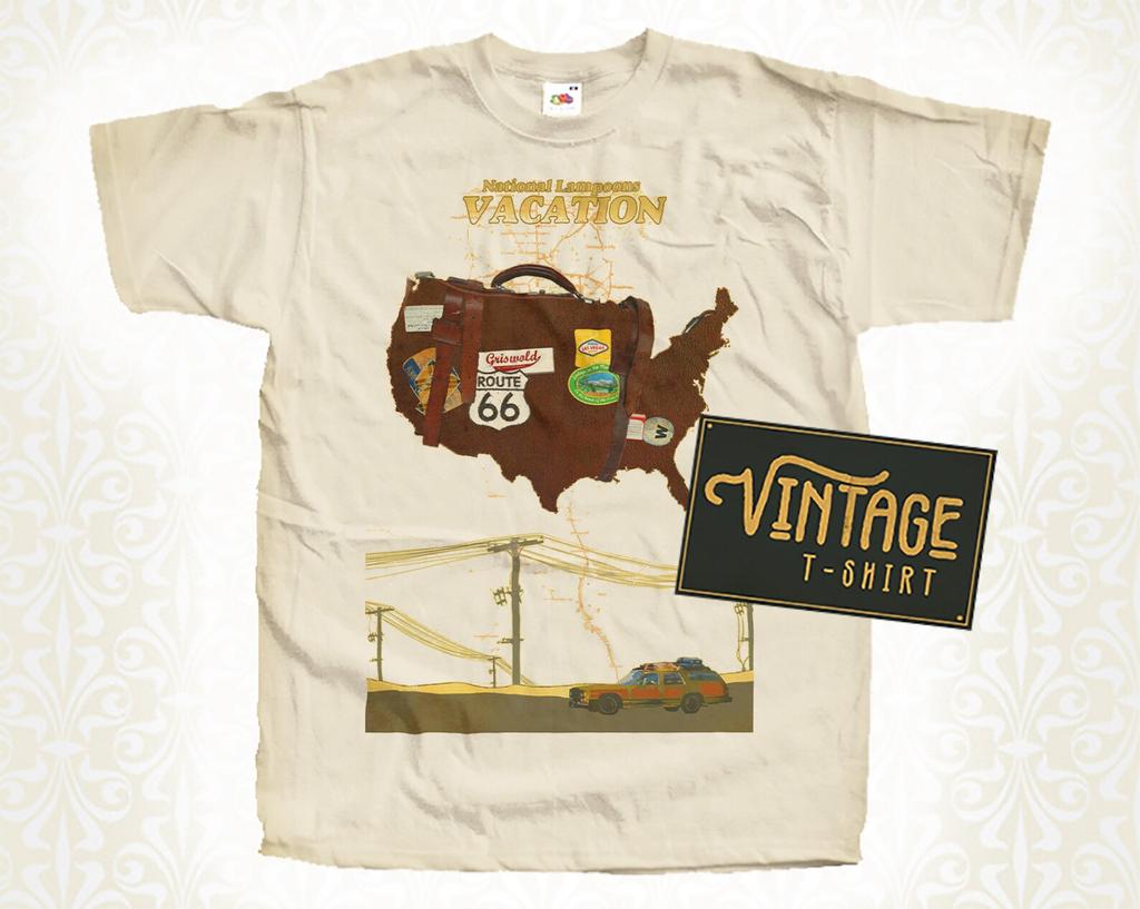 National Lampoon's Vacation V1 T-Shirt Vintage Natural color Men's T-Shirt DTG Digital Print SIZES S M L XL 2XL 3XL 4XL 5XL