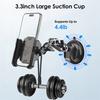 Cell Phone Mount 360° Rotation Car Phone Mount Strong Suction Cell Phone Holder Adjustable For Dashboard Windshield Vent