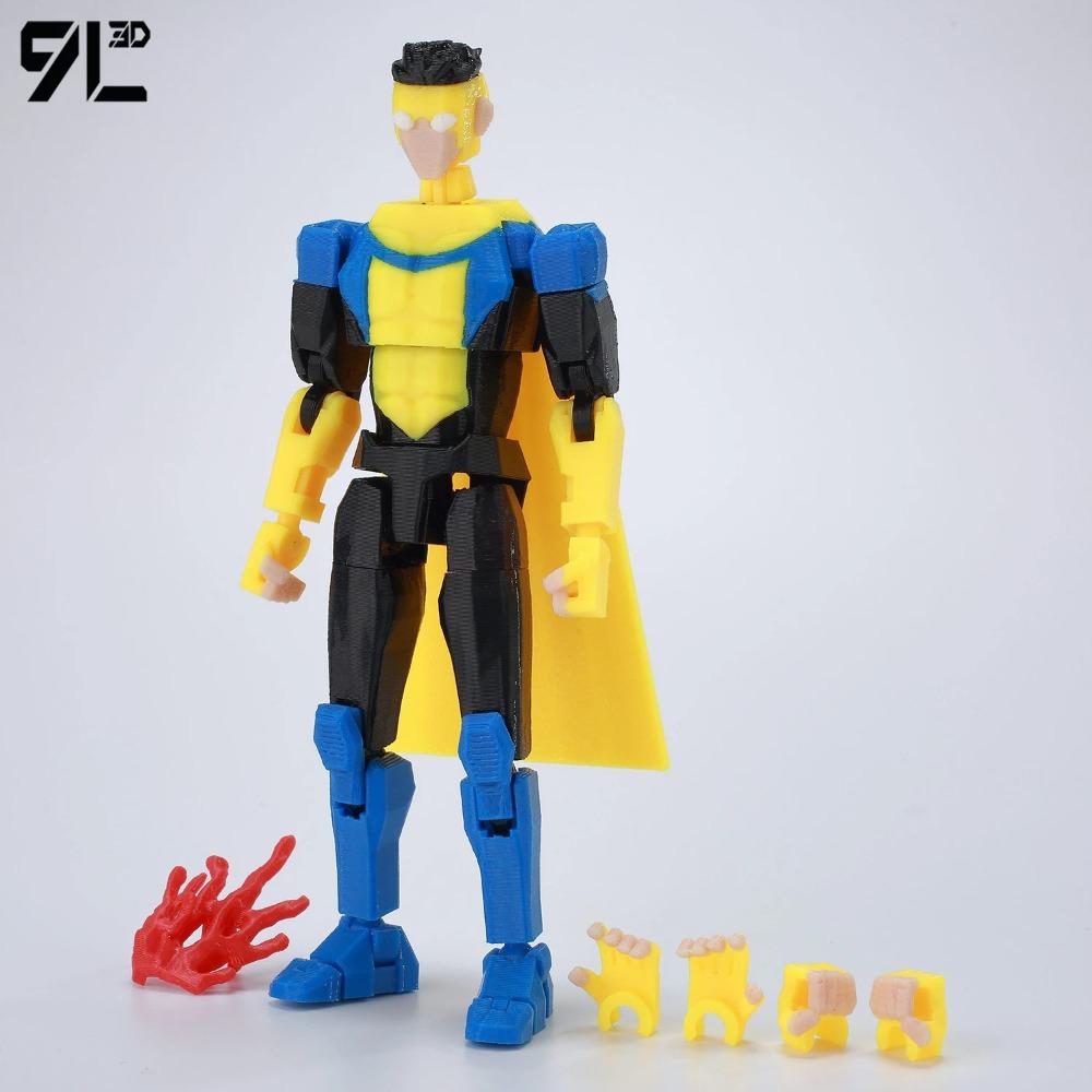9L3D Dummy13 Lucky13 Conquest Action Figure Invin-cible Model Full Body Movable Toy Multi-Jointed Movable Robot 3D Printed Decor