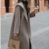 Women's Solid Color Wool Duffle Coat - Mid-Length, Loose Fit, 2025 Autumn/Winter