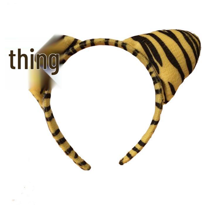 Zodiac Animal Horn Headband: Cow, Rabbit, Tiger, Dog, Cat, Wolf, Devil. Perfect for Costumes and Performances.