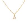 A-Z Initial Letter Pendant Necklace Gold Color Stainless Steel Clear Zircon Women Trendy Choker Minimalist Alphabet Jewelry Gift