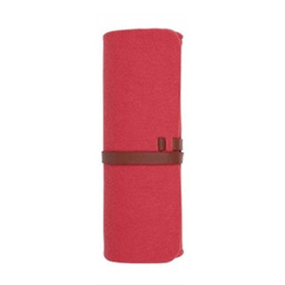Felt Roll Pen Bag Portable Large Capacity Stationery Pouch Creative Strap Pencil Case Storage Bag For Girls Boys