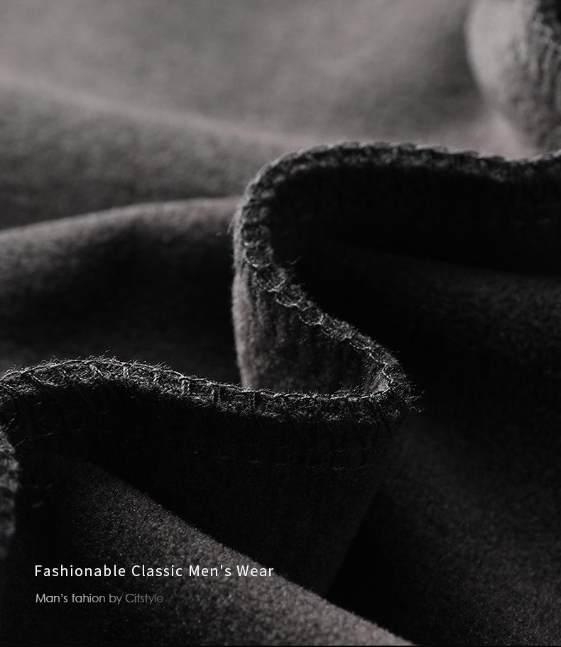 Men's Double-Sided Fleece Half-Zip Stand Collar Sweatshirt - 2025 Autumn/Winter Trend