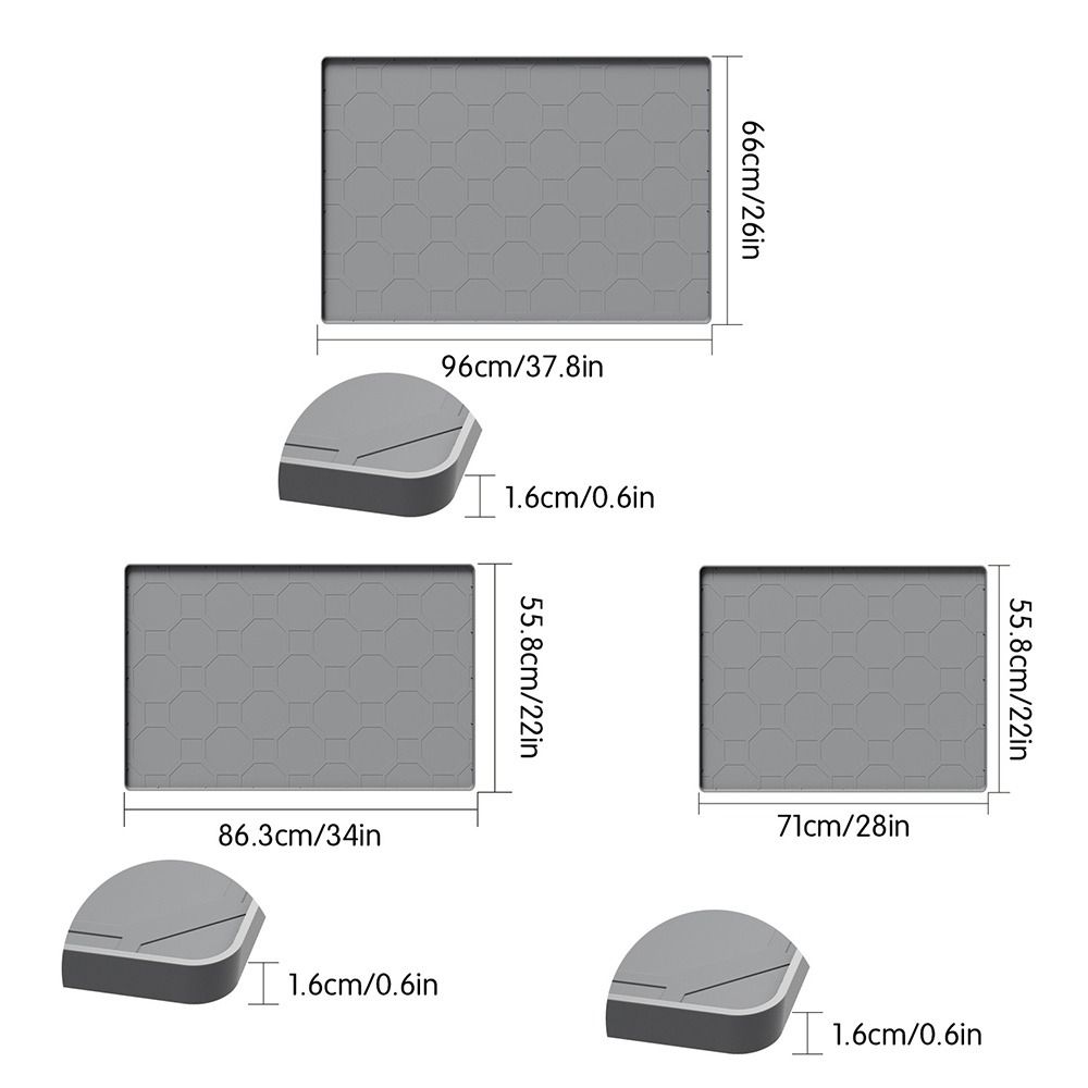 34" x 22" Under Sink Mat Silicone Sink Tray Multi-functional Pet Feeding Mat  for Kitchen Bathroom