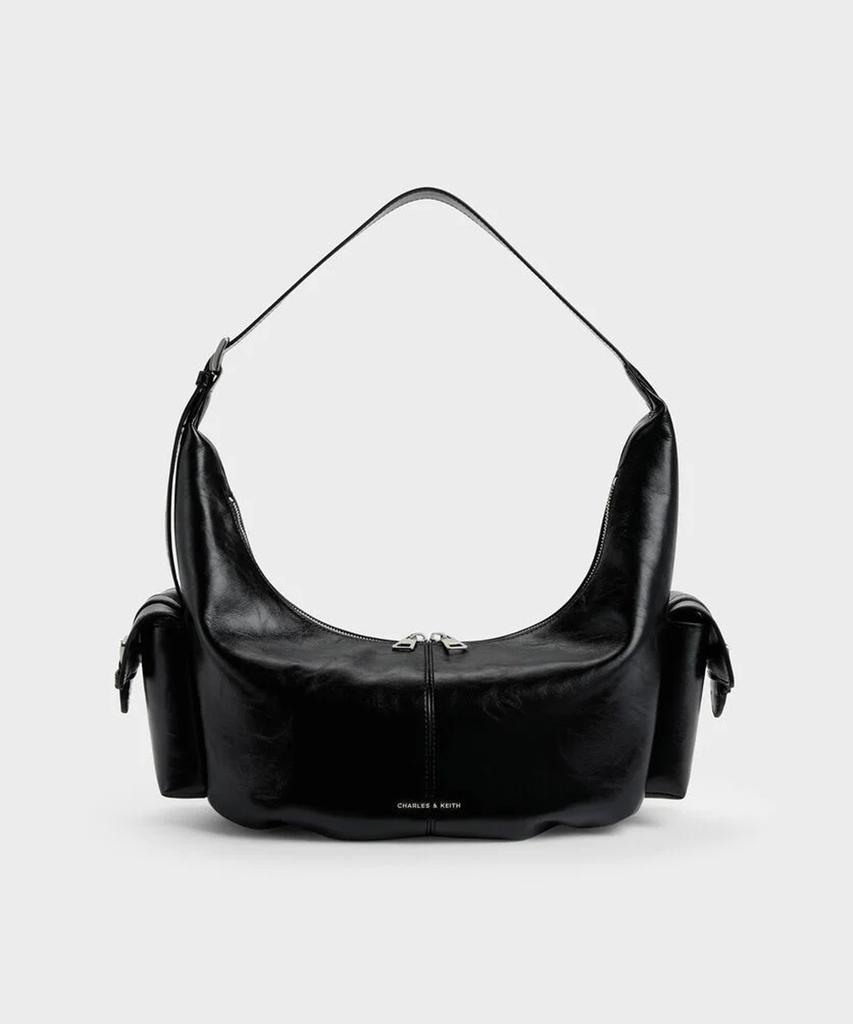 Charles & Keith Large Bessie Side Pocket Hobo Bag Ck2-80782833