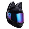 Motorcycle Helmet for Girls, Electric Bike Cat Ear Full-face Helmet, Suitable for All Seasons, Biker Helmet